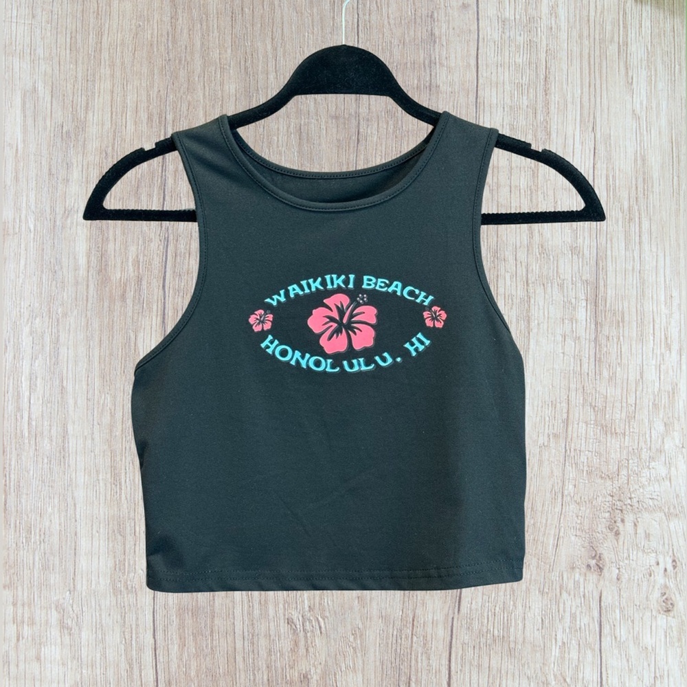 Waikiki Crop Top, Women’s size small, Black
